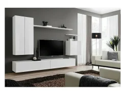 New Price Factory Conjunto de móveis para sala de estar coleção SWITCH II design, cor brilhante. Branco