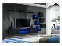 Price Factory Conjunto de móveis para sala de estar SWITCH XXI design, cor brilhante.^ Móvel De Tv