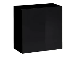 Móvel De Tv*Price Factory Conjunto de móveis para sala de estar SWITCH V, na cor e carvalho. Acabamentos em brilhante e carvalho fresado. Preto