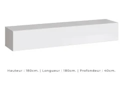 Móvel De Tv*Price Factory Conjunto de móveis para sala de estar SWITCH V, cores carvalho e branco com acabamentos em carvalho fresado e branco brilhante. Castanho