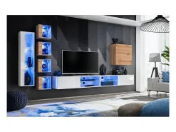 Price Factory Conjunto de móveis para sala de estar SWITCH XXVI design, cores e carvalho.^ Móvel De Tv
