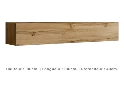 Móvel De Tv|Price Factory Conjunto de móveis para sala de estar estilo industrial SWITCH M2. Cor: carvalho. Castanho