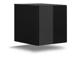 Hot Price Factory Conjunto de móveis para sala de estar e preto suspensos coleção CEPTO XVII 249cm, 10 móveis, com LEDs, moduláveis. Branco