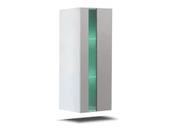 Hot Price Factory Conjunto de móveis para sala de estar s, suspensos da coleção CEPTO XXX. 203cm, 6 móveis, com LEDs, modulares. Branco
