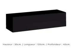 Móvel De Tv|Price Factory Conjunto de móveis para sala de estar estilo industrial SWITCH M3. Cor preta. Preto