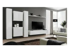 Price Factory Conjunto de móveis para sala de estar SWITCH VI design, cor brilhante. Branco