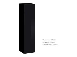 Móvel De Tv*Price Factory Conjunto de móveis para sala SWITCH III design, nas cores e carvalho. Acabamentos brilhantes e efeito de carvalho fresado. Preto