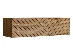 Best Price Factory Conjunto de móveis para sala SWITCH IV design, cor carvalho wotan com acabamentos fresados. Castanho