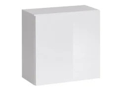 New Price Factory Conjunto de móveis para sala SWITCH III design, cores branco e carvalho Wotan. Acabamentos brilhantes e efeito de carvalho fresado. Castanho