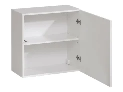 New Price Factory Conjunto de móveis para sala SWITCH III design, cores branco e carvalho Wotan. Acabamentos brilhantes e efeito de carvalho fresado. Castanho