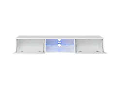 Móvel De Tv*Price Factory Conjunto de móveis para sala de estar SWITCH XXIII, design, cores e carvalho. Branco