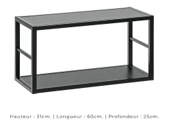 New Price Factory Conjunto de móveis para sala de estar estilo industrial SWITCH M3. Cor: carvalho. Castanho