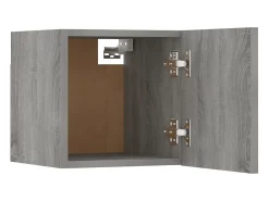 Clearance Helloshop26 Conjunto de móveis Sonoma de 8 peças em madeira engenheirada (armário aparador suporte para TV sala de estar quarto sala de TV) na cor cinza (02_0025327) Castanho