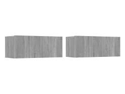Móvel De Tv*Helloshop26 Conjunto de móveis Sonoma de madeira engenheirada com 4 peças (armário aparador suporte para TV sala de estar quarto sala de TV) - 02_0024837 Castanho