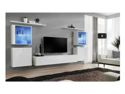Price Factory Conjunto de móveis suspensos design para sala de estar coleção SWITCH XIV, na cor brilhante.^ Móvel De Tv