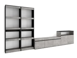 Móvel De Tv*Skraut Home Conjunto de móveis TV, 370x35x186cm, Para televisores até 65