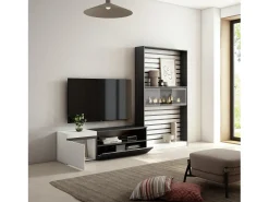 Skraut Home Conjunto de móveis TV, 260x35x186cm, Para televisores até 65