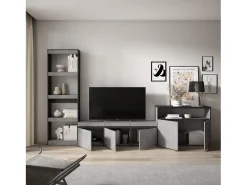 Skraut Home Conjunto de móveis TV, 310x35x186cm, Para televisores até 65