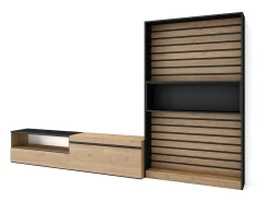 Clearance Skraut Home Conjunto de móveis TV, 310x35x186cm, Para televisores até 80