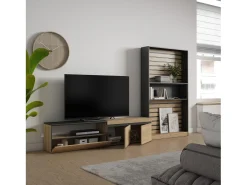 Clearance Skraut Home Conjunto de móveis TV, 310x35x186cm, Para televisores até 80