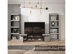 Móvel De Tv|Skraut Home Conjunto de móveis TV, 320x35x186cm, Para televisores até 80