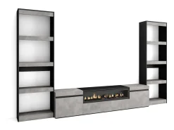 Móvel De Tv|Skraut Home Conjunto de móveis TV, 320x35x186cm, Para televisores até 80