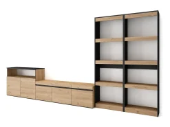 Skraut Home Conjunto de móveis TV, 370x35x186cm, Para televisores até 65