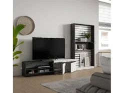 Móvel De Tv|Skraut Home Conjunto de móveis TV, 310x35x186cm, Para televisores até 80