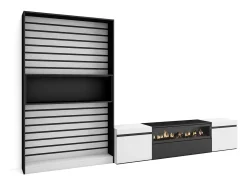 Móvel De Tv*Skraut Home Conjunto de móveis TV, 310x35x186cm, Para televisores até 80