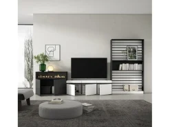 Skraut Home Conjunto de móveis TV, 360x35x186cm, Para televisores até 65