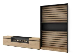 Móvel De Tv|Skraut Home Conjunto de móveis TV, 310x35x186cm, Para televisores até 80