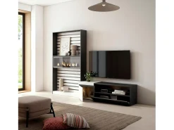 Móvel De Tv*Skraut Home Conjunto de móveis TV, 260x35x186cm, Para televisores até 65