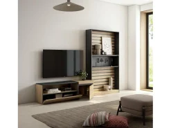 Skraut Home Conjunto de móveis TV, 260x35x186cm, Para televisores até 65