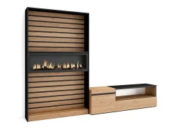 Móvel De Tv|Skraut Home Conjunto de móveis TV, 260x35x186cm, Para televisores até 65