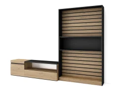 Skraut Home Conjunto de móveis TV, 260x35x186cm, Para televisores até 65