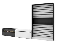 Móvel De Tv*Skraut Home Conjunto de móveis TV, 310x35x186cm, Para televisores até 80