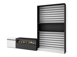 Skraut Home Conjunto de móveis TV, 260x35x186cm, Para televisores até 65