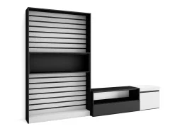 Clearance Skraut Home Conjunto de móveis TV, 260x35x186cm, Para televisores até 65
