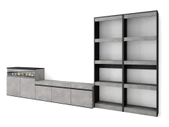 Skraut Home Conjunto de móveis TV, 370x35x186cm, Para televisores até 65