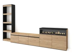 Outlet Skraut Home Conjunto de móveis TV, 310x35x186cm, Para televisores até 65