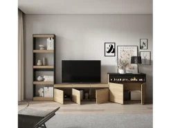 Outlet Skraut Home Conjunto de móveis TV, 310x35x186cm, Para televisores até 65
