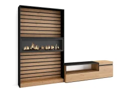 Móvel De Tv|Skraut Home Conjunto de móveis TV, 260x35x186cm, Para televisores até 65