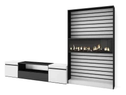Móvel De Tv*Skraut Home Conjunto de móveis TV, 310x35x186cm, Para televisores até 80