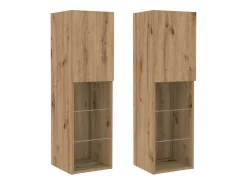 Móvel De Tv*vidaxl Conjunto de móvel de TV 6 pcs carvalho artisiano Castanho