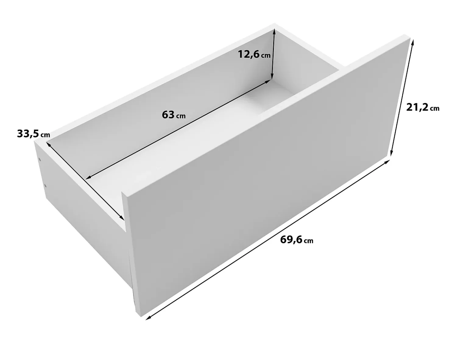 Móvel De Tv| Conjunto de sala moderno – 2 vitrinas e móvel de TV 180 cm, corpo carvalho Wotan mate frentes branco brilho Natural escuro / Branco