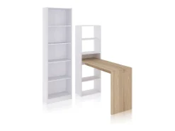 Clearance duehome Conjunto de secretária e prateleiras Cosmic Plus Natural claro