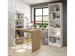 Clearance duehome Conjunto de secretária e prateleiras Cosmic Plus Natural claro