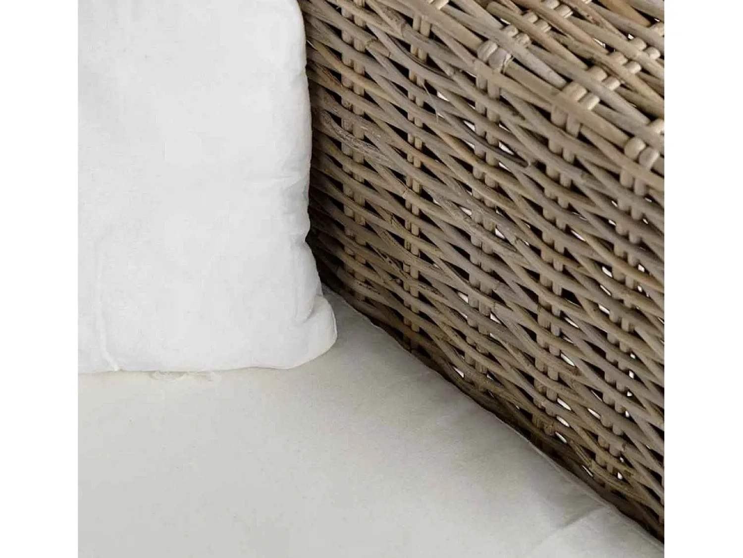 vidaxl Conjunto de sofá de 2 lugares, 7 pcs, vime genuíno^ Sofá