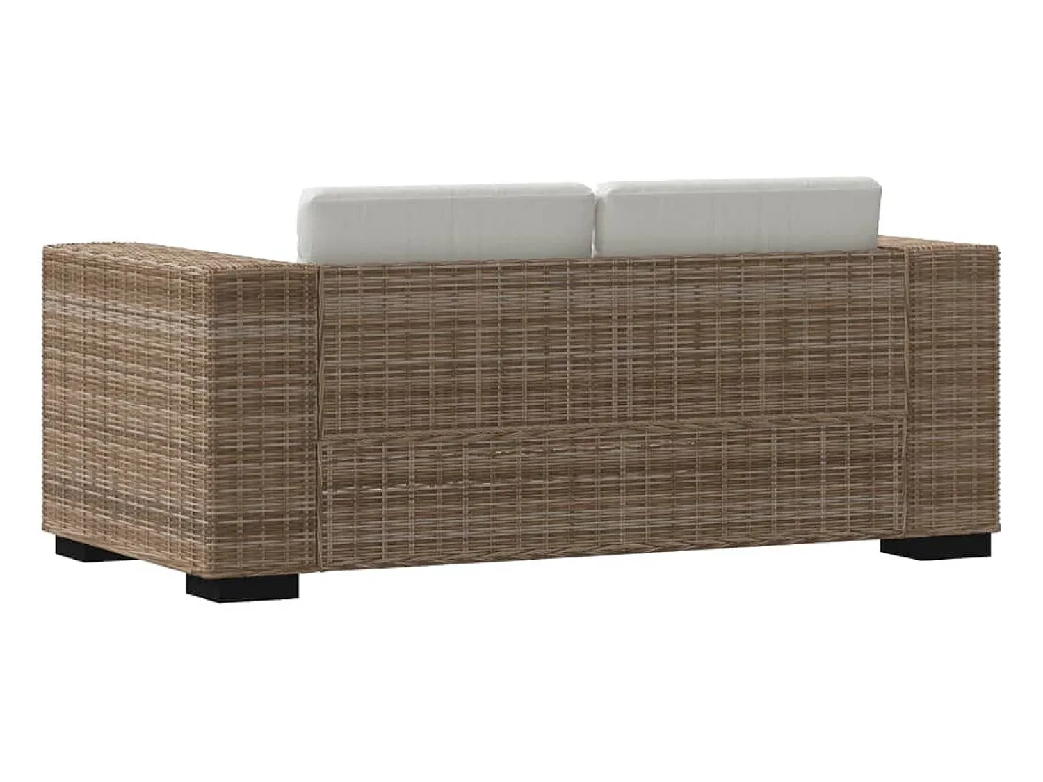 Sofá|Helloshop26 Conjunto de sofá de 2 lugares para sala de estar sala de jantar casa decoração de interiores 7 peças rattan genuíno 02_0020224 Multicor
