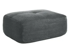 Online DripeX Conjunto de Sofá Modular de Veludo Cannelado: Ottomã - 92.5x75x44cm - Cinza Cinzento